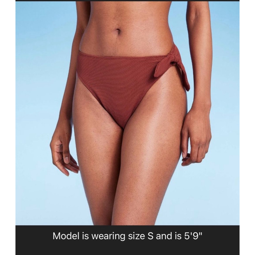 Women's Wild Fable Brown High Waist Bikini Bottom - Size XS